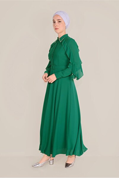 Alvina Φόρεμα με γιακά με χάντρες - 40649