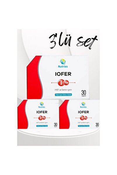 Nutries مكمل الحديد من أيوفر 30 كبسولة - مجموعة اقتصادية من 3 قطع