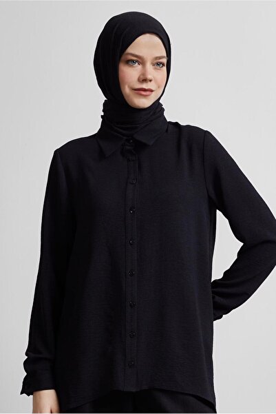 Alvina Shirt Collar Bluz 45521