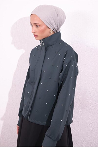 TRENDTESETTÜR ЖІНОЧИЙ СІРИЙ (ДИМЧАТИЙ) ПУХОВИЙ ПУХОВИК T 8654