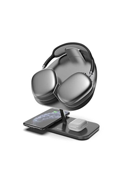 WIWU M15 AirPods Max Kulaklık Uyumlu Kablosuz Şarj Standı 15w