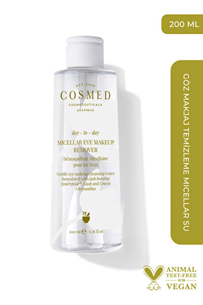 COSMED Day-to-day Micellar Eye Makeup Remover - Kirpik Besleyici Göz Makyaj Temizleyici Misel Su 200 ml