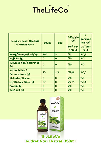 The LifeCo Kudret Narı Ekstraktı 150ml
