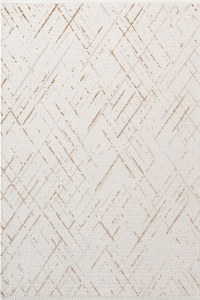 Karmen Halı Icon IC003S Krem Modern Gold Detaylı Akrilik Pamuk Tabanlı Salon ...