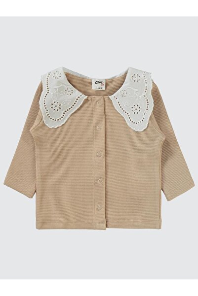 Civil Baby Yaka Dantelli 1-6 Ay Pijama Takımı - Bej3-6 Ay