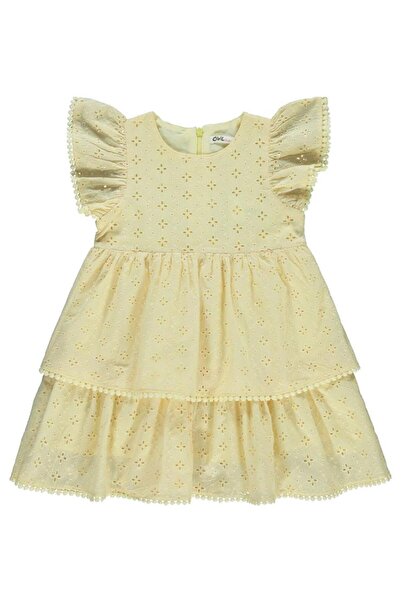 Civil Baby Civil Girls Dantel 2-5 Yaş Elbise - Sarı3-4 Yaş