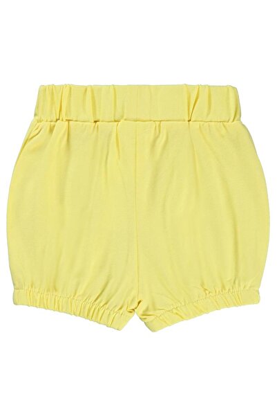 Civil Baby Girls' Shorts with Elastic Legs - Yellow 12-18 Months