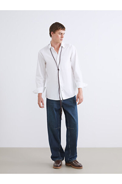 LC Waikiki Ανδρικό πουκάμισο με μακρυμάνικο ποπλίνα Vision New Season Regular Fit