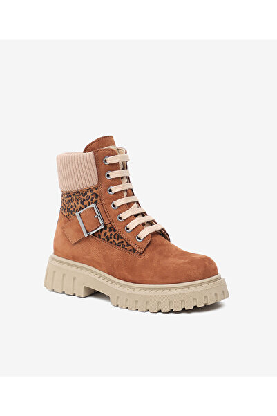 Greyder Kız Çocuk Taba Hakiki Deri Military Bot 5K5ZB59681