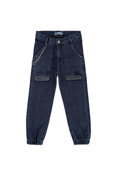 Civil Girls Kız Çocuk Kot Pantolon 6-9 Yaş Mavi