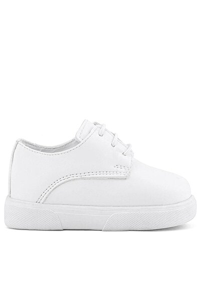 Rakerplus Παιδικά κλασικά παπούτσια Derby White Skin ψηλή σόλα