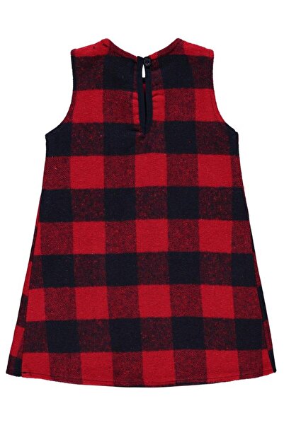 Civil Girls فستان مطوي للأعمار من 2 إلى 5 سنوات - أحمر للأعمار من 3 إلى 4 سنوات