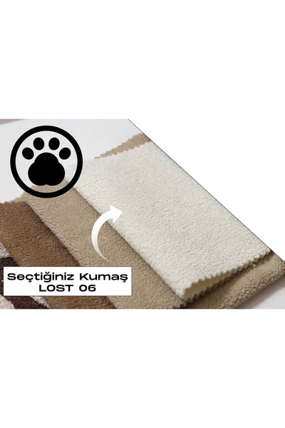 İstanbul Fabric Pati Dostu Döşemelik Kumaş | LOST 06 KIRIK BEYAZ