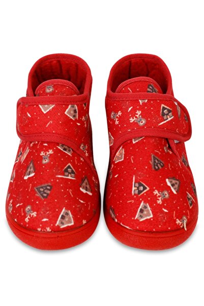 Civil Geyik Baskılı -32 Numara Panduf - Kırmızı 29