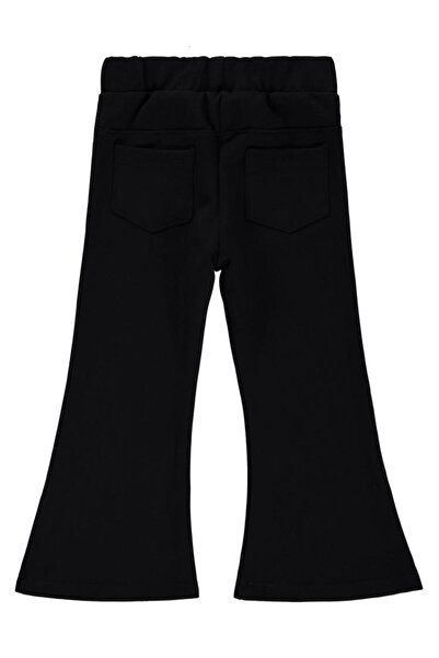 Civil Girls بنطلون ضيق للأطفال من 2-5 سنوات مع شريط جانبي - أسود للأعمار من 3...