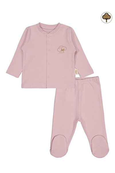 Civil Baby Organik Pamuklu 0-6 Ay Bebe Pijama Takımı - Pembe 1-3 Ay