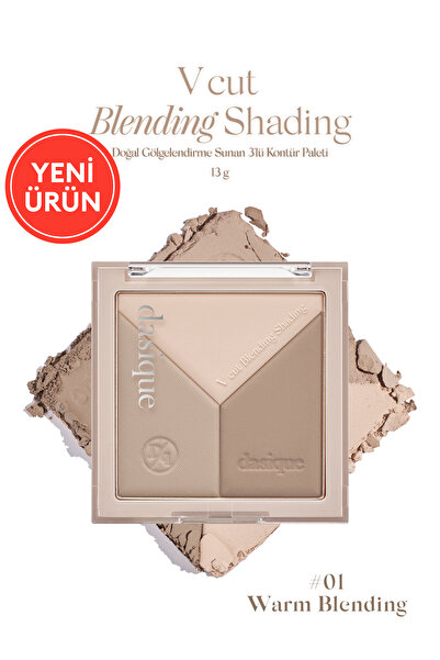 dasique Doğal Gölgelendirme Sunan 3'lü Kontür Paleti V Cut Blending Shading (#01 Warm Blending)
