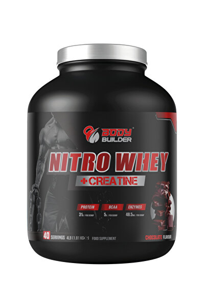 Body Builder Nitro Whey Creatine, Chocolate, 4 Lb, 31g Of Whey Protein For Muscle Growth & Recovery