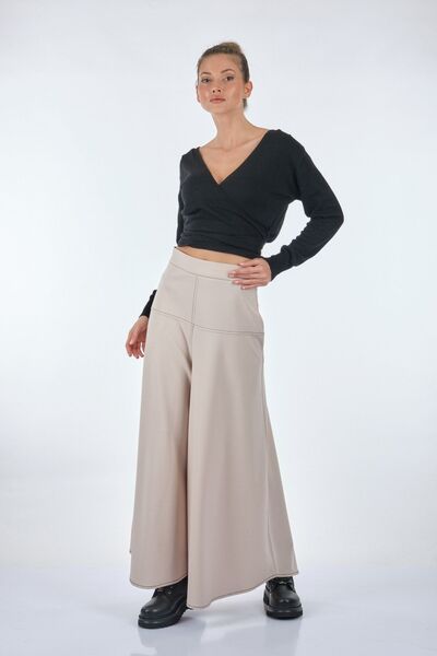 BSB Μαύρο γυναικείο πλεκτό με μακρύ μανίκι με λαιμόκοψη σε σχήμα V 048-260003