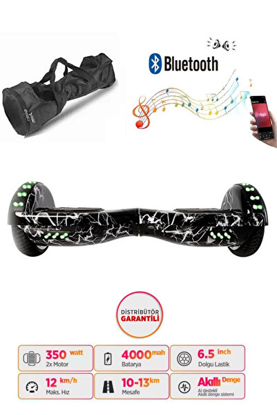 CityMate Elektrikli Kaykay Full Ledli Hoverboard Bluetooth Hoparlörlü 6.5 Inc...