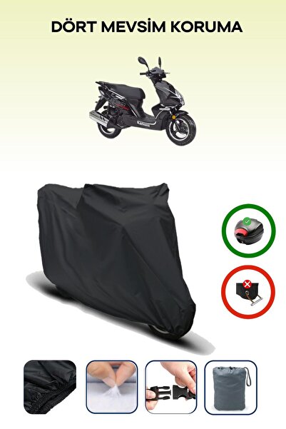 Breen Black Kanuni Ronny S Motorcycle Tarpaulin Rear Bag Compatible