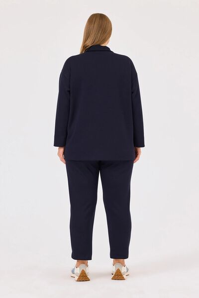 Gala-Xi Women's Plus Size Polo Neck Sweatshirt 10002422314002