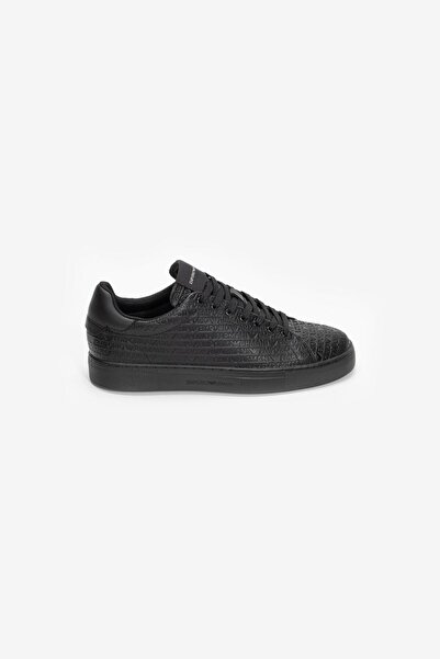Emporio Armani Deri Logolu Sneaker Ayakkabı Erkek AYAKKABI X4X670 XD432 00002
