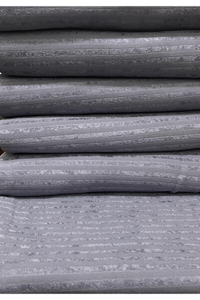 mihra home Bambu Çizgili Süngerli Kadife Kaymaz Koltuk Çekyat Örtüsü