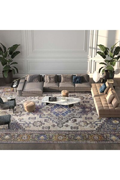 Al Kaffary Carpet Carpet Jehan, a Traditional rug, inspired by Persian Designs, perfect for all spaces, Red-Blue