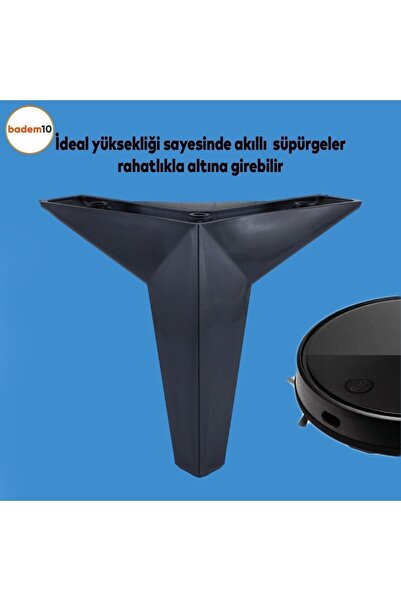 Badem10 Kale Mobilya Kanepe Koltuk Tv Ünitesi Ayağı 15 Cm Siyah Ayakları