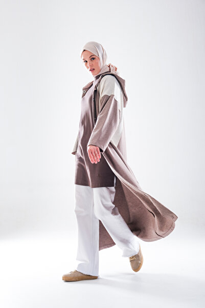 Plistre 2275_Γυναικεία αθλητικά ρούχα oversized με κουκούλα Μακρύ καπέλο με ελαφρύ κορδόνια – M ελαφρύ Μαντίλι χιτζάμπ