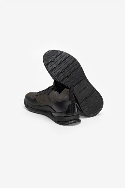 Calvin Klein Low Top Lace up Knit Men's Green Sneaker Hm0Hm00918-0H8