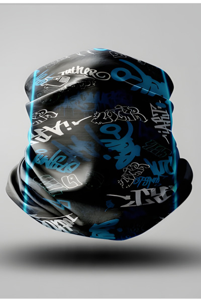 NIFF ; Grafiti Tasarımlı Motorcu Buff Maske Outdoor Boyunluk Unisex Bandana