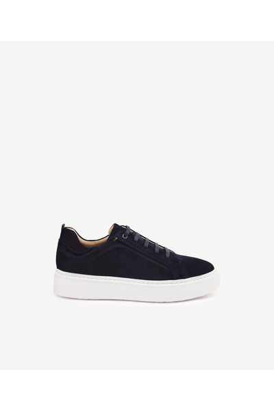 Yargıcı Silikon Kabartmanlı Deri Bağlı Sneakers