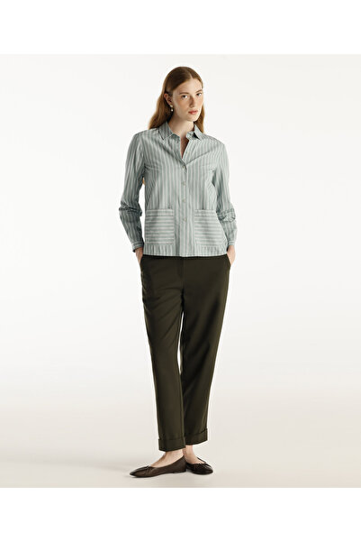 Yargıcı Paça Detaylı Pantolon