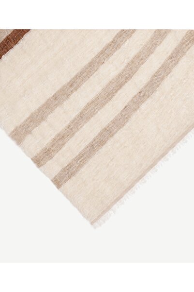 Yargıcı Çizgili Yün Şal