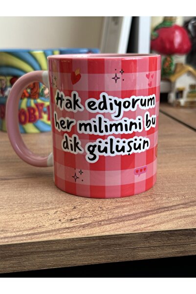 mug shop Hak Ediyorum Her Milimini Bu Dik Gülüşün Tasarım Kaliteli Porselen H...