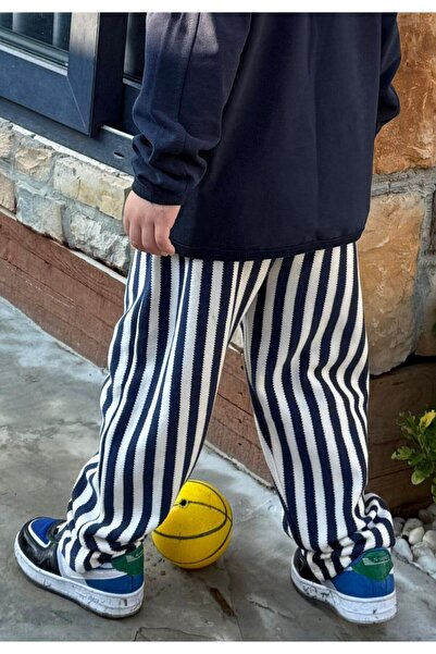 Cigit Çizgili Eşofman 3-12 Yaş Lacivert