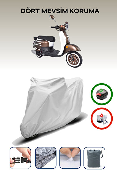 Breen Arora Dazzle 50 Gray Waterproof Motorcycle Tarpaulin Rear Bag Is Not Co...