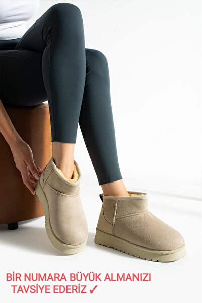 PAPUÇKA PP Жіночі тонкі підошви, замшеві, з хутром всередині, півботинки