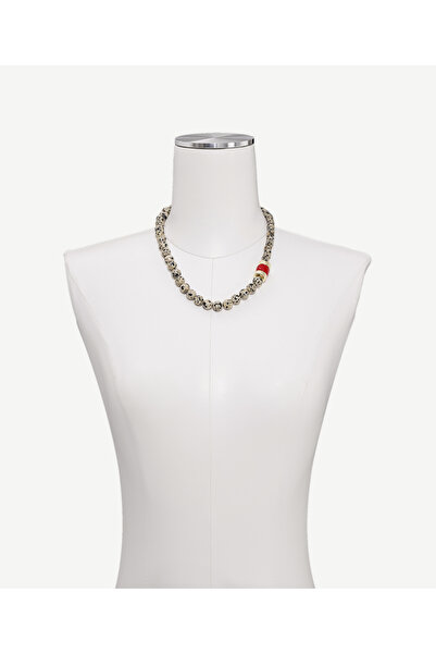 Yargıcı Mercan Ve Jasper Sıralı Kolye