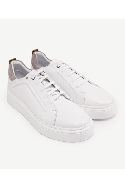 Yargıcı Silikon Kabartmanlı Deri Bağlı Sneakers