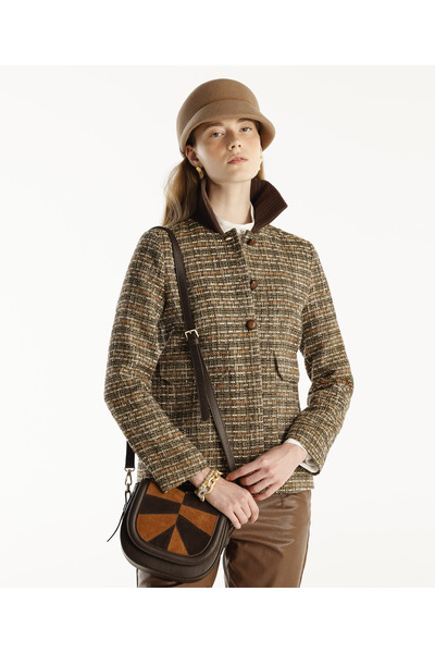 Yargıcı Örgü Detaylı Yün Şapka