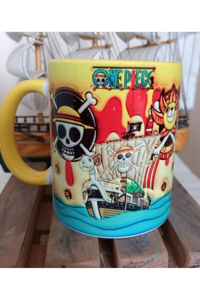 Mugs and love One piece korsan 3D baskı büyük boy kupa