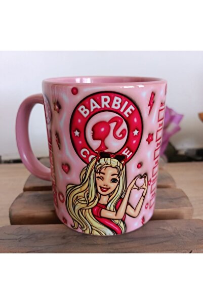 Mugs and love Barbie 3D baskı büyük boy kupa