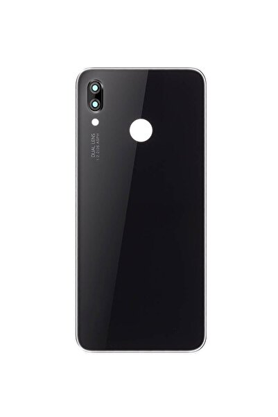 Huawei P20 Lite Arka Pil Batarya Kapağı Cam Lensli Ane-lx1 Ane-lx2 Siyah