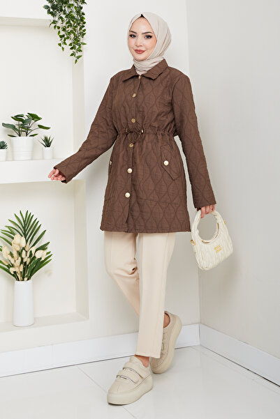 Pamuk Butik Γυναικείο καπιτονέ μπουφάν με τούνελ στη μέση