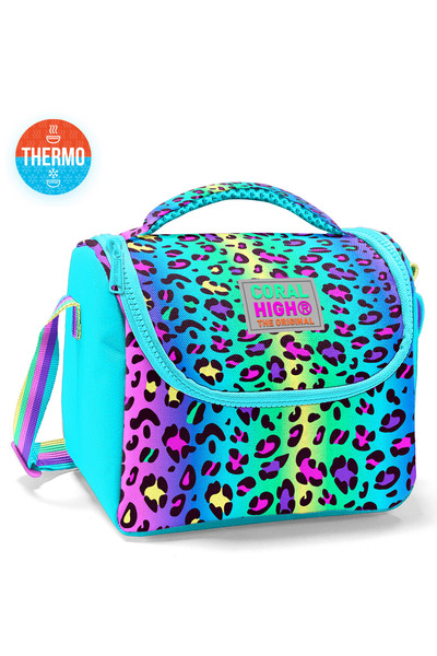 Coral High Kids Colorful Leopard Patterned Thermo Lunchbox 11785