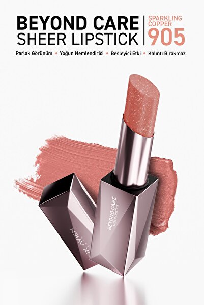 Alix Avien Beyond Care Sheer Lipstick 905 - Sparkling Copper - Yoğun Nemlendirici Besleyici Etki - Parlak Ruj