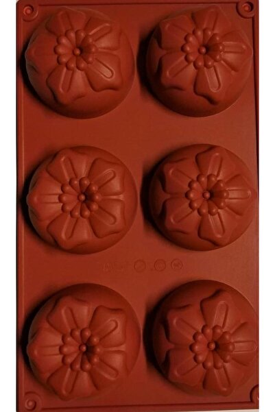 enc SİLİKON KEK KALIBI 6 ADETLİ NERGİS ÇİÇEĞİ TEMALI